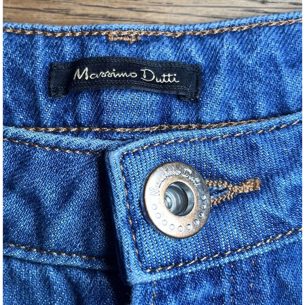 Massimo Dutti Women's High Rise Straight Leg Jeans Size 4 90s Style Made USA - Picture 3 of 14